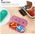 minkissy Portable Weekly Pill Organizer Multi-Color Medicine Case with Compartments for Travel Easy to Use Durable