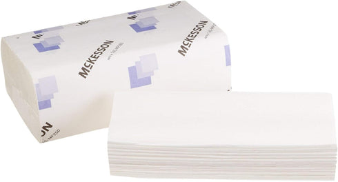 McKesson Multi-Fold Paper Towels, 1-Ply, White, 9.06 in x 9.45 in, 250 Towels, 1 Pack