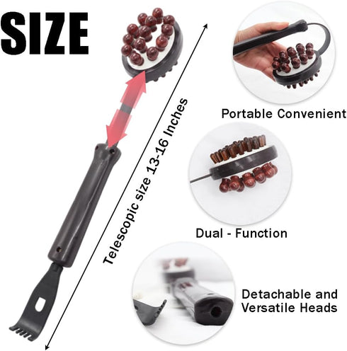Hammer,Telescoping OULIGET Body Massage Meridians Back Knock Massager,Detachable Heads Back Scratcher,Portable Gua Sha