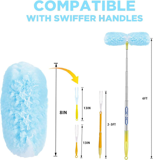 40 Count Heavy Duty Duster Refills Compatible with Swiffer Dusters for Home Cleaning