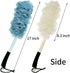 2 Pack Back Scrubber for Shower, Soft Loofah Sponge with Non-slip Handle, Blue and White