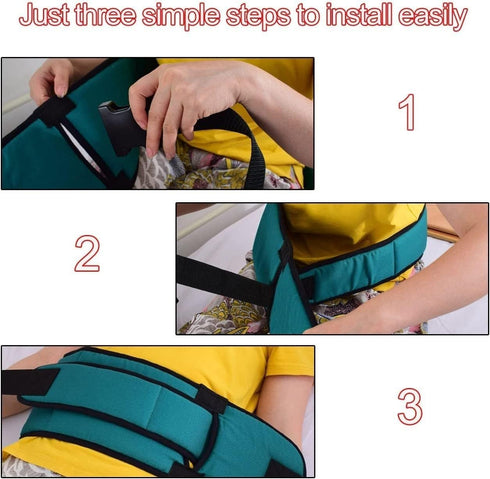 Tseukoe Elderly Care Harness Patient Protector Anti-Fall and Anti-Slip Belt in Bed Elderly Care Godsend Lumbar Support