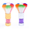 LEQ 2Pcs Colorful Nail Art Dust Brush Remover, Cleaner for Acrylic & UV Gel Nails, Shiny Rhinestone Handle