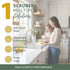 Peachy Clean Kitchen Dish Sponge & Scrubbers, Fresh Lemon Scent, Non-Scratch, Odor-Resistant, Durable Silicone Dish