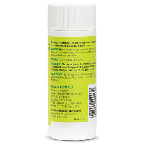 Thursday Plantation Tea Tree Foot Powder, 3.5 Ounces, Helps Prevent Foot Odor and Sweat