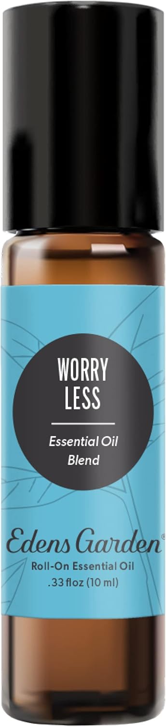 Edens Garden Worry Less Essential Oil Roll-On Blend, 100% Pure Premium Grade, Therapeutic, Kid & Skin Safe, 10 ml