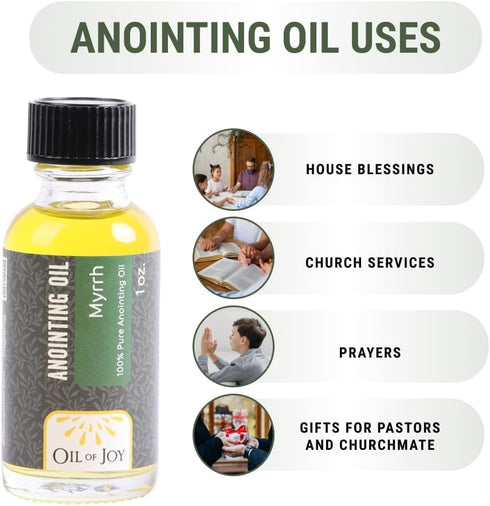 Oil Of Joy 1oz Anointing Oil Myrrh Anointing Oil for Prayers Myrrh Essential Oil Anointed Oil Prayer