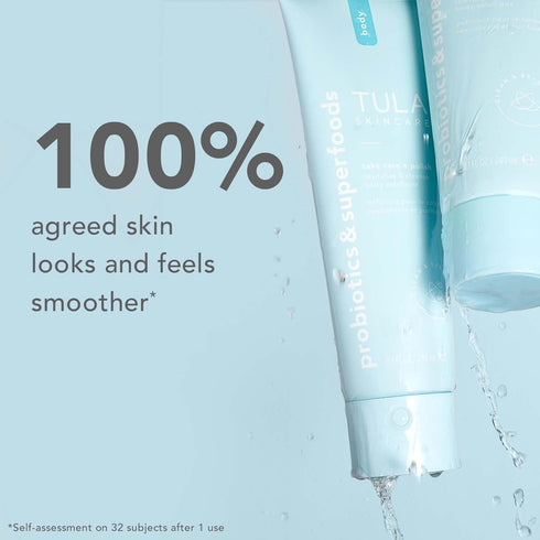 TULA Skin Care Take Care + Polish - 2-in-1 Body Exfoliator with AHAs, 8.1 fl oz