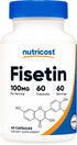 Nutricost Fisetin Capsules 100mg, 60 Capsules - Natural Polyphenol Antioxidant, Non-GMO, Vegan