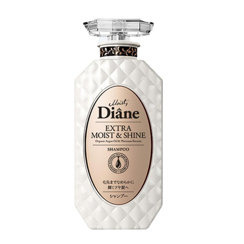 Moist Diane Hydrating Shampoo for Men & Women - Organic Anti-Dandruff Japanese Shampoo with Pump for Dry Hair, 15.2 Fl