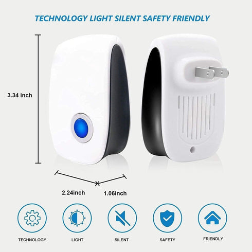 Ultrasonic Pest Control Repellent Plug-in, 6 Packs for Mice, Mosquito, Insect, Spider, Bug, Ant, Cockroach