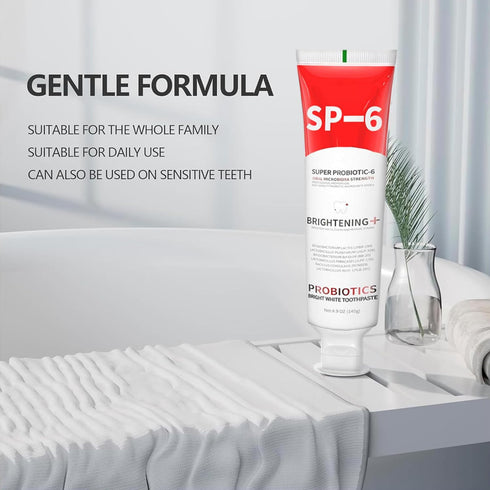 Hannahcos Sp-6 Sp-6 6 4.9oz Probiotics Whitening Toothpaste, Ultra Whitening Toothpaste, Enhanced Formula