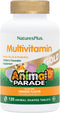 Natures Plus Animal Parade Gold Children's Multivitamin, Orange Flavor, 120 Chewable Tablets, 60 Servings