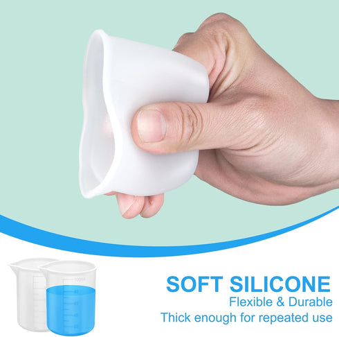 4pcs Laundry Detergent Measuring Cup, Washable Detergent Cup for Liquid Detergent, Silicone Laundry Cup, No More Mess