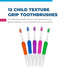 2500C Texture Grip Child Toothbrush, 1 Dozen, Engaging Dental Care for Young Smiles