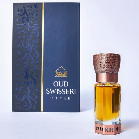 Dukhni Oud Swisseri Attar Oud, Authentic Arabic Fragrance Oil, 100% Pure, Alcohol-Free, Halal, 6ml Bottle