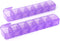 2 Packs Small Weekly Pill Organizer | Pocket Daily Pill Case for Pills, Vitamins, Fish Oil, Supplements | Purple