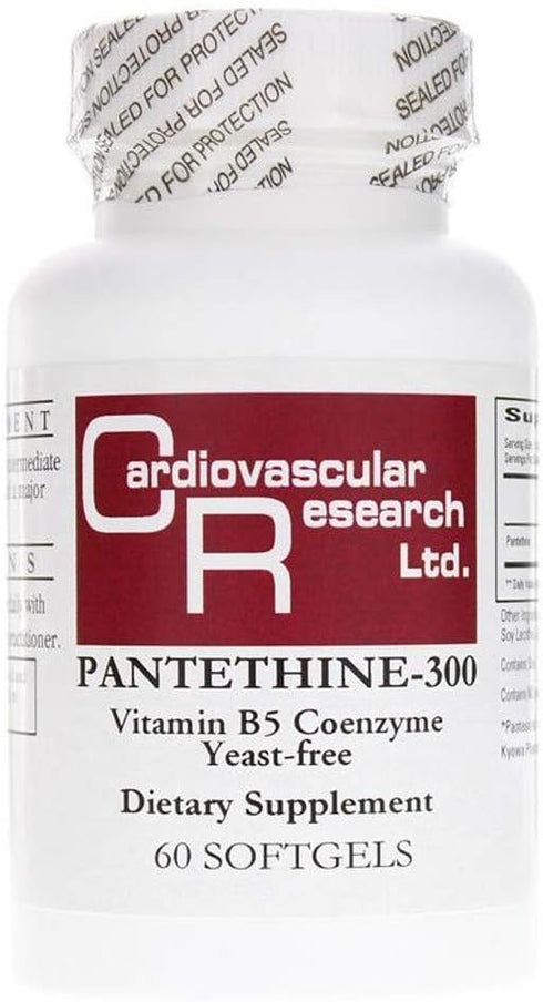 Pantethine-300 Vitamin B5 - White, 60 Count