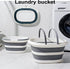Large Plastic Cleaning Caddy Bucket with Handles - Portable Tool Storage Tote, Collapsible for Fishing, Garden (Grey)