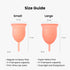 Lena Sensitive Menstrual Cup, Reusable Soft Silicone for Light & Heavy Flow - Small - Coral