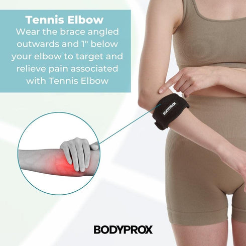 Bodyprox Elbow Brace 2 Pack for Pain Relief from Tennis & Golfer's Elbow