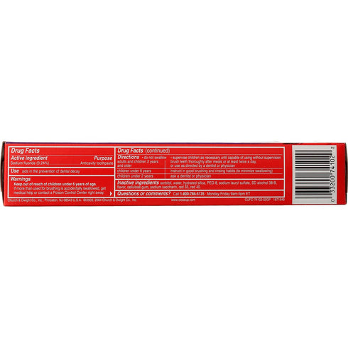 Close-Up Cinnamon Red Gel Anticavity Fluoride Toothpaste - 6 oz (Pack of 2)