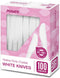 POSATE White Plastic Knives, Heavyweight, 100 Count