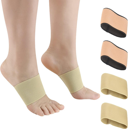 Copper Arch Support Sleeves (4PCS) - Plantar Fasciitis Braces for Foot Care, Pain Relief for Women & Men
