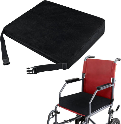 JZHLLA Wedge Wheelchair Seat Cushion Velvet and High Density Foam Wheelchair Cushions with