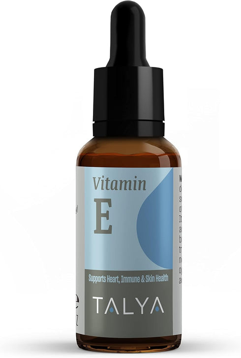 TALYA Vitamin E Liquid Drops, 0.34 fl.oz, Bone, Joint, Heart Health, Non-GMO, Vegan.