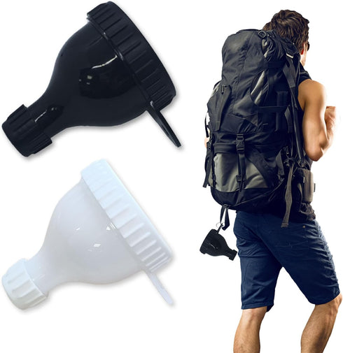 YAFIYGI 2Pack Protein Powder Container to go Portable Supplement Funnels for Filling Bottles