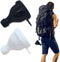 YAFIYGI 2Pack Protein Powder Container to go Portable Supplement Funnels for Filling Bottles