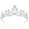 Lurrose Star Shaped Rhinestone Crowns, Bridal Tiaras Headpiece for Wedding Ceremony Party