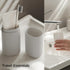 Portable Travel Toothbrush Case with Gargle Cup - Hard Shell Toothbrush Holder & Toothpaste Container, Detachable