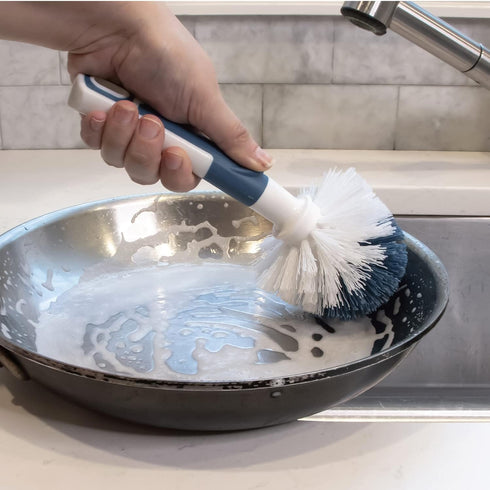 Unger Sink & Dish Scrub Brush - Kitchen Scrub Brush, Non-Scratch Bristles for Glassware, Pots, Pans, and Drains