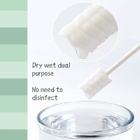 48PCS Baby Toothbrush, Newborn Tongue Cleaner, Disposable Baby Gum Cleaning Gauze for 0-36 Months