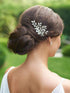 Unicra Wedding Crystal Flower Hair Pins, Decorative Bridal Hair Accessories Pack of 2 (Rose Gold)