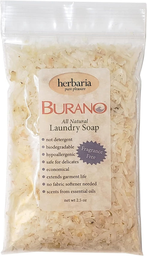 Herbaria Burano Laundry Soap 2.5 oz. Handcrafted All-Natural Fragrance-Free. Enjoy our soaps and