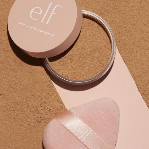e.l.f. Halo Glow Powder Puff, Soft Reusable Puff for Loose or Pressed Powders, Vegan & Cruelty-free