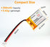 Ransanx 3.7V 200mAh 502025 2.0 (2 Lipo Battery Rechargeable Lithium Polymer Battery with Micro JST Connector Integrated
