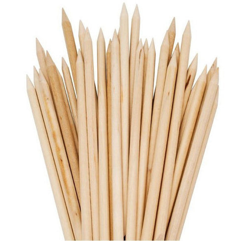 Orange Wood Sticks, Nail Art, Cuticle Pusher Remover, Manicure Pedicure Tool, 50 Pieces