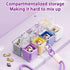 Pomelo Life 7 Magic Cube Pill Organizer Keychain - Day Weekly Portable Medicine Box with Moisture-Proof Sealed