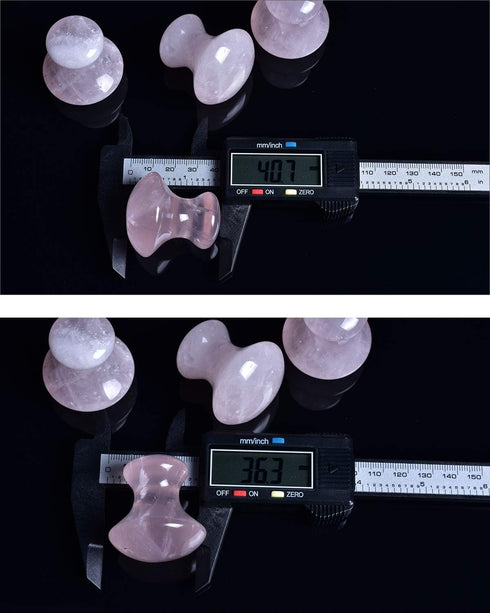 MIMOSA Handmade Natural Rose Quartz Gua Sha Scraping Massage Tool Mushroom Shaped GuaSha Board for SPA Relaxing