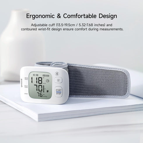 yuwell Smart Wrist Blood Pressure Monitor with Bluetooth | Medical Grade, BP Machine for Home Use | Ultra Light Weight