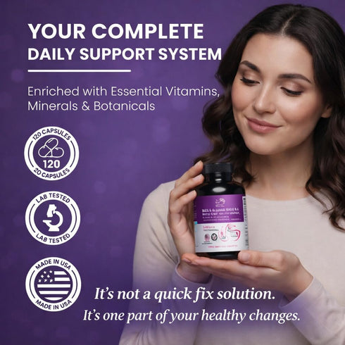 The Pink Bloom 40:1 120 Myo & D-Chiro Inositol Ratio Capsules | Myo Inositol Supplement for Women with Vitamin D