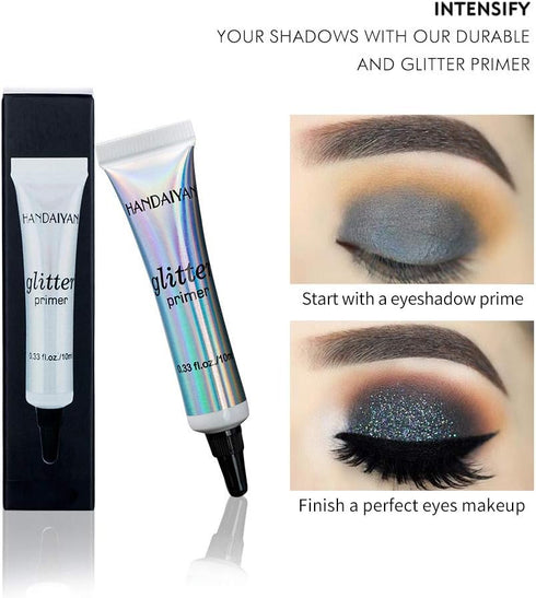 MAEPEOR Long Lasting Cosmetic Glitter Glue, Waterproof & Smudgeproof Primer Base for Body Eyes Face Lip, 2 PCS, 10 ml