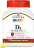 21st Century D3 2000 IU Softgels | 250 Count