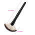 Luxspire Professional Fan Makeup Brush for Highlighting Blush Bronzer Cheekbones, Large Soft Dense Face Tool, Black
