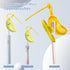 YQSLBULKY 2-in-1 Banana-Shaped Travel Toothbrush Case, Toothbrush Protector Cover with Built-in Toothpaste Dispenser