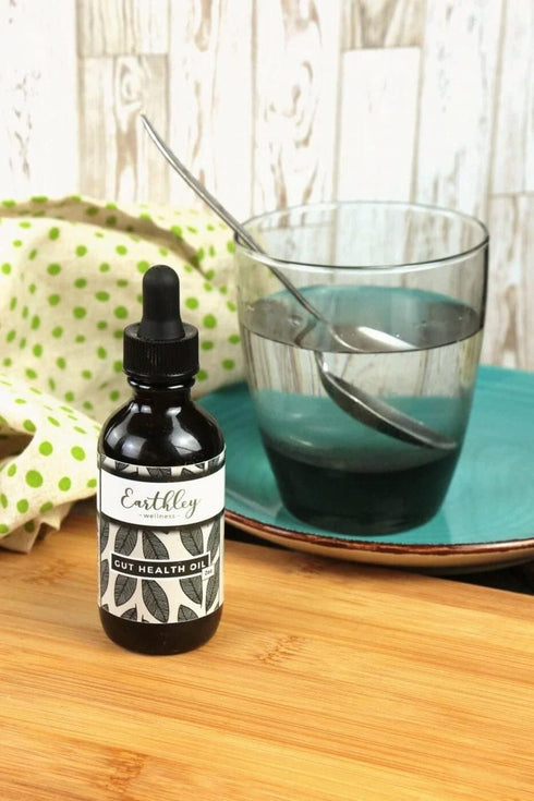 Immune Anti-Inflammatory (2oz) Earthley Wellness Gut Health Oil, Natural Digestive & Support, Support, Herbal Blend